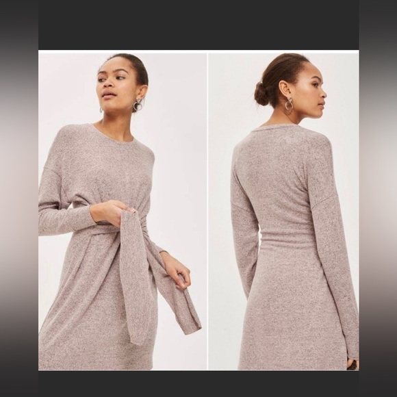 Topshop heather pink sweater dress - Picture 4 of 4